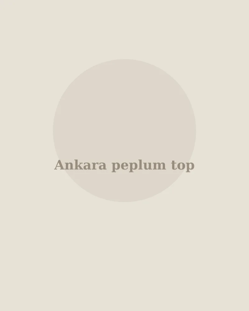 Ankara peplum top
