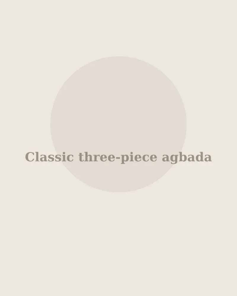 Classic three-piece agbada