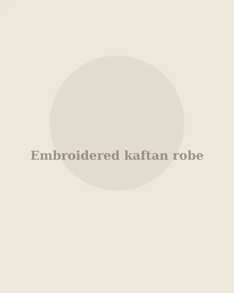 Embroidered kaftan robe