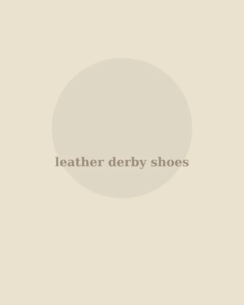 Men's leather derby shoes
