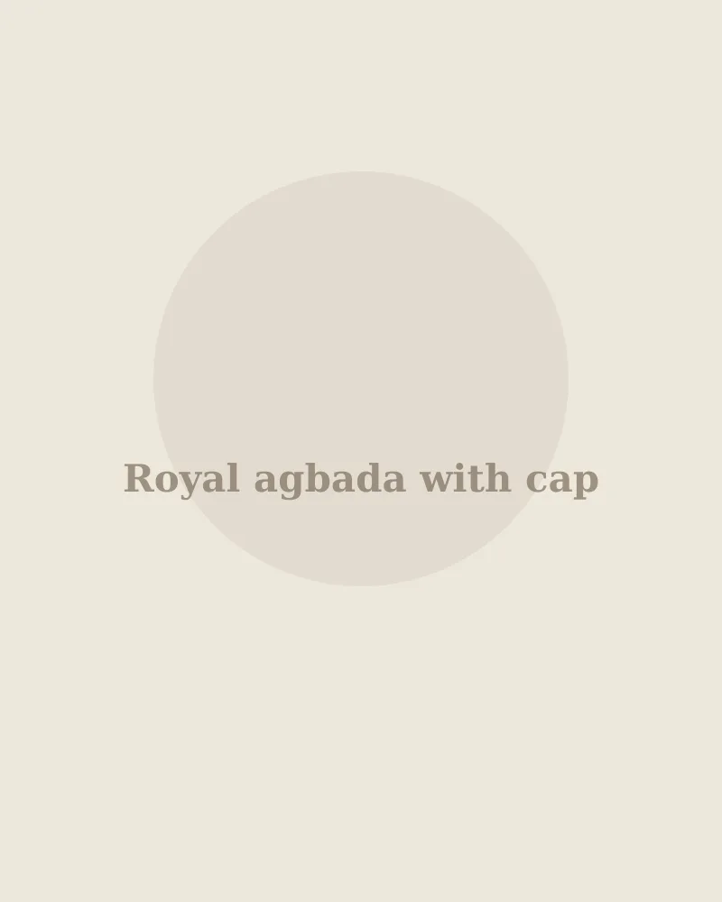 Royal agbada with cap