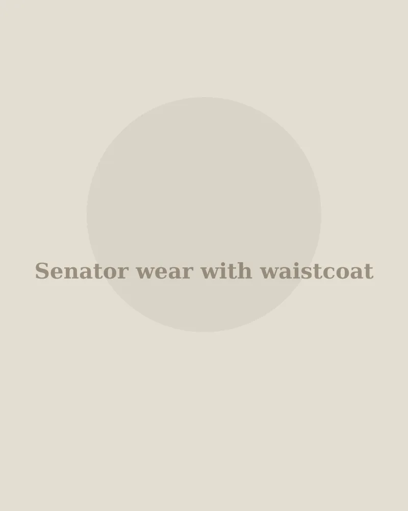 Senator wear with waistcoat